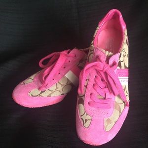 Coach Tennis shoes Hot pink Sz 7